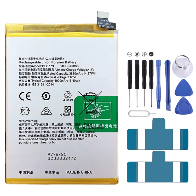BLP855 4500 mAh Li-Polymer Battery Replacement For OPPO Reno6 Pro 5G / K9 Pro, BLP717, BLP711, BLP737, BLP735, BLP727, BLP755, BLP769, BLP767, BLP783   ...