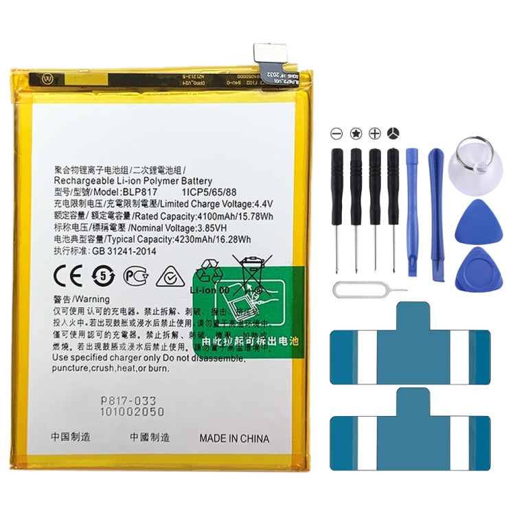BLP855 4500 mAh Li-Polymer Battery Replacement For OPPO Reno6 Pro 5G / K9 Pro, BLP717, BLP711, BLP737, BLP735, BLP727, BLP755, BLP769, BLP767, BLP783   ...