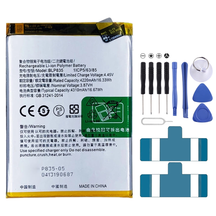 BLP855 4500 mAh Li-Polymer Battery Replacement For OPPO Reno6 Pro 5G / K9 Pro, BLP717, BLP711, BLP737, BLP735, BLP727, BLP755, BLP769, BLP767, BLP783   ...