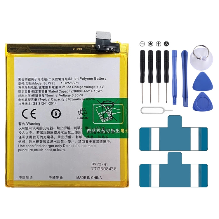 BLP855 4500 mAh Li-Polymer Battery Replacement For OPPO Reno6 Pro 5G / K9 Pro, BLP805, BLP851, BLP831, BLP851 For OPPO F19 / F19s, BLP757, BLP751, BLP73...