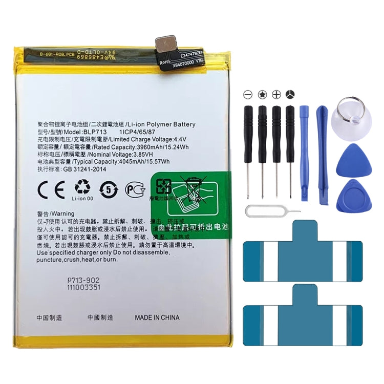 BLP855 4500 mAh Li-Polymer Battery Replacement For OPPO Reno6 Pro 5G / K9 Pro, BLP805, BLP851, BLP831, BLP851 For OPPO F19 / F19s, BLP757, BLP751, BLP73...