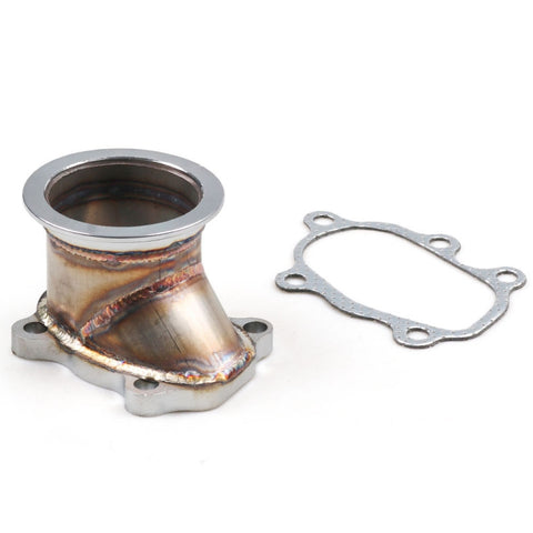 Adattatore V-band per tubo obliquo turbo da 63 mm modificato per auto con flangia di serraggio, Turbo Down Pipe Adapter