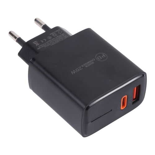 20W Fast USB Charger with Type-C and QC 3.0 for US Plug