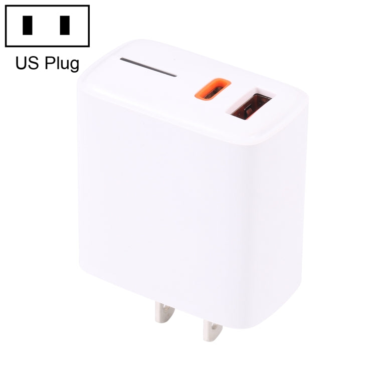20W Fast USB Charger with Type-C and QC 3.0 for US Plug