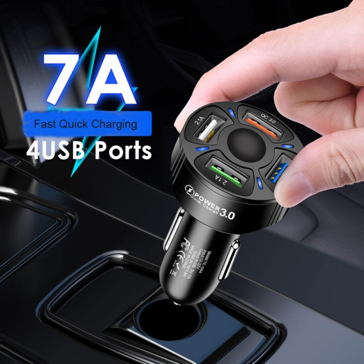 TE-094 4 in 1 Cigarette Lighter Conversion Plug Multi-function USB Car Fast Charger