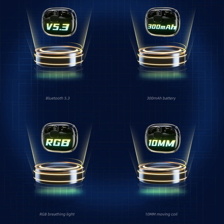 auricolari-bluetooth-per-giochi-wireless-awei-t52-pro-t52-pro-starry-pattern-t52-pro-glass-pattern - immagine 3