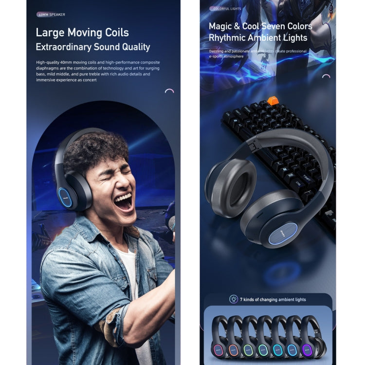 cuffie-stereo-wireless-awei-a100bl-a100bl - immagine 3