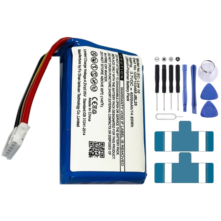 For JBL Charger 2+/Charge 2 Plus/Charge 3 2015 GSP1029102R 310SL P763098 6000mAh Battery Replacement, For JBL Charger 2+/Charge 2 Plus/Charge 3 2015    ...