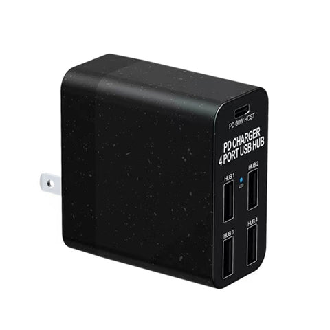 X83 Uscita 65 W USB-C/Type-C + Caricatore USB HUB PD a 4 porte, presa USA, X83