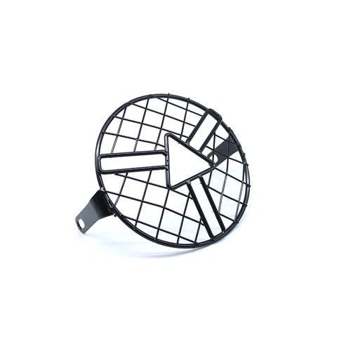 Couverture de grille pour lampe rotonde rétro avec protection de grille à pointe de roue pour moto, Arrowhead Grill Guard