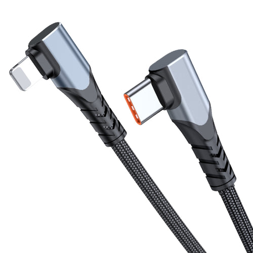 20W USB-C to 8 Pin Double Elbow Data Cable – Fast Charging