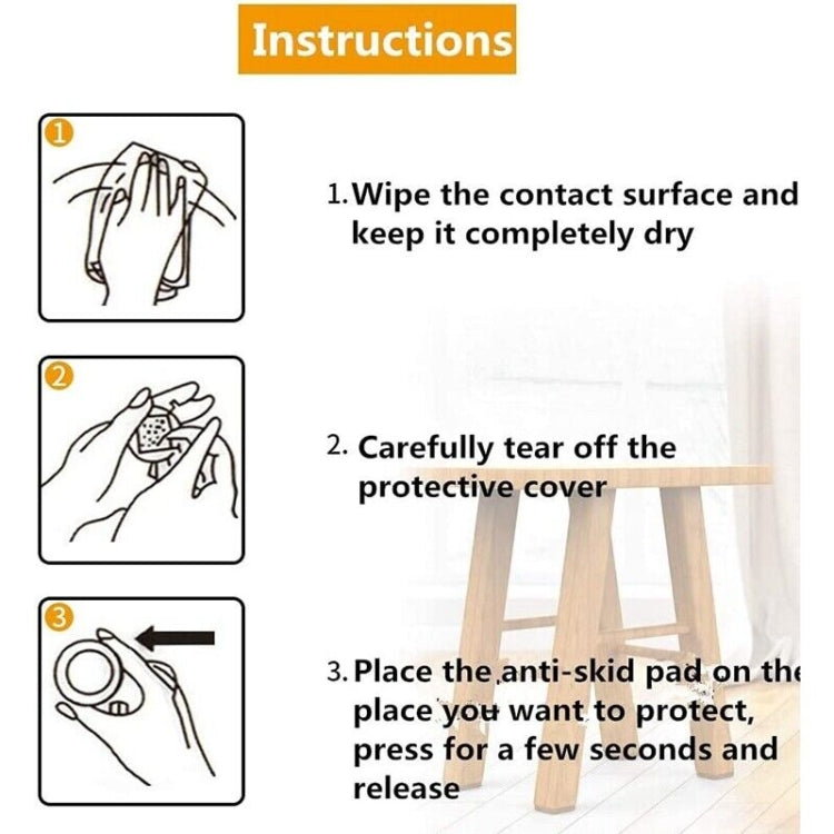 2 poggiapiedi rotondi in EVA plaid da 22 mm per divano da tavolo, antiscivolo e antirumore, 22mm - Novalix Store