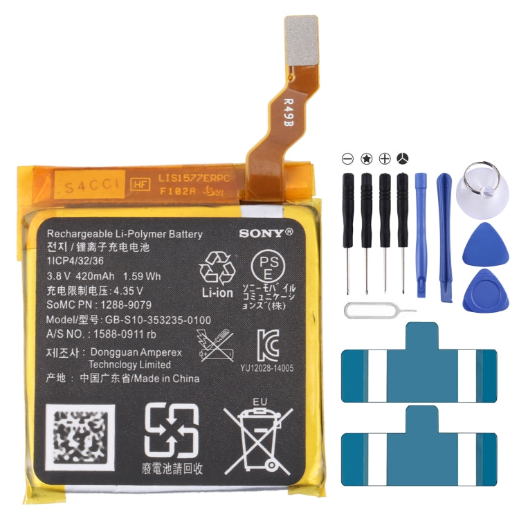For Samsung Gear Live SM-R382 300mAh EB-BR382ABE Battery Replacement, For SONY Smart Watch 3, For HUAMI AMAZFIT GTS 2 / GTS 2 Mini, For Amazfit GTR 2 / ...