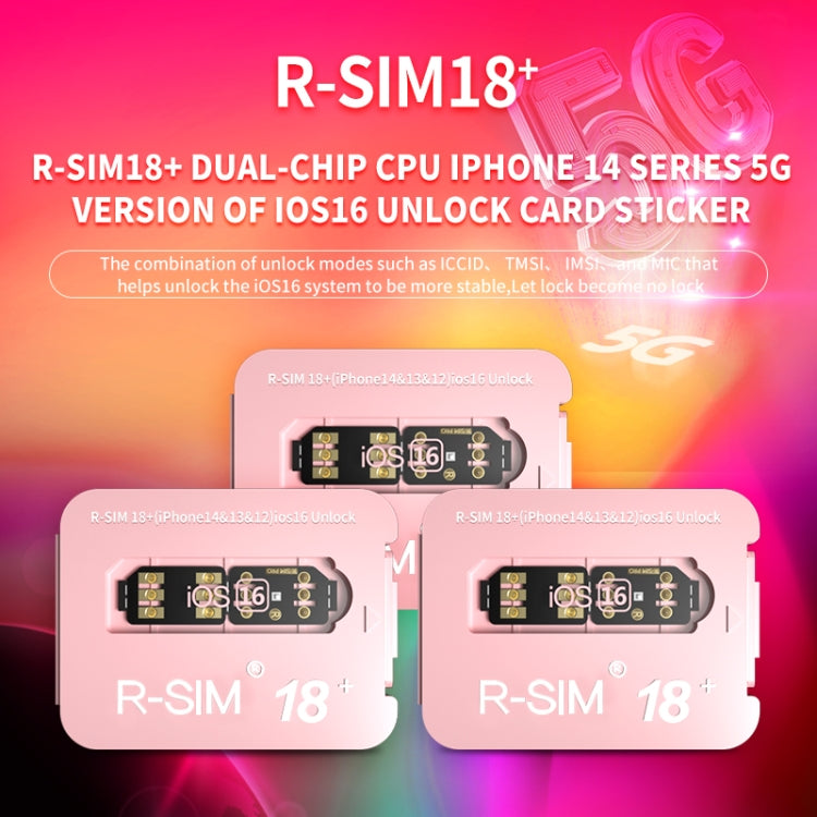 Universal 5G Unlocking Card for iOS 16 - R-SIM 18+