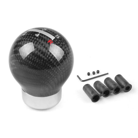 Pommeau de changement universel pour voiture en fibre de carbone, 5 vitesses, 5 vitesses