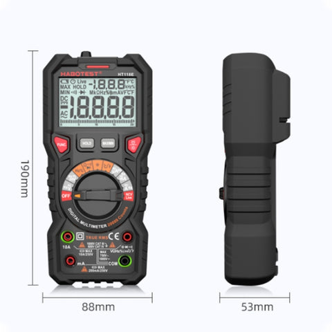 HABOTEST HT118E Multimètre numérique anti-incendie portable haute précision à marque complète, HT118E