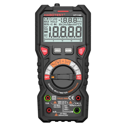 HABOTEST HT118E Multimètre numérique anti-incendie portable haute précision à marque complète, HT118E