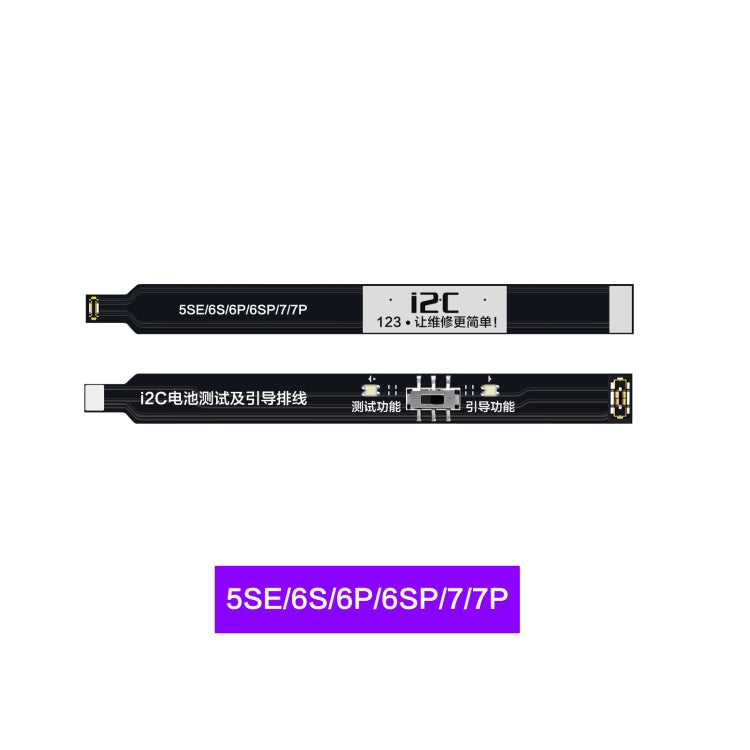 i2C Battery Boot Strap Test Flex Cable, For iPhone 5 SE / 6s / 6 Plus / 6s Plus / 7 / 7 Plus                                                            ...