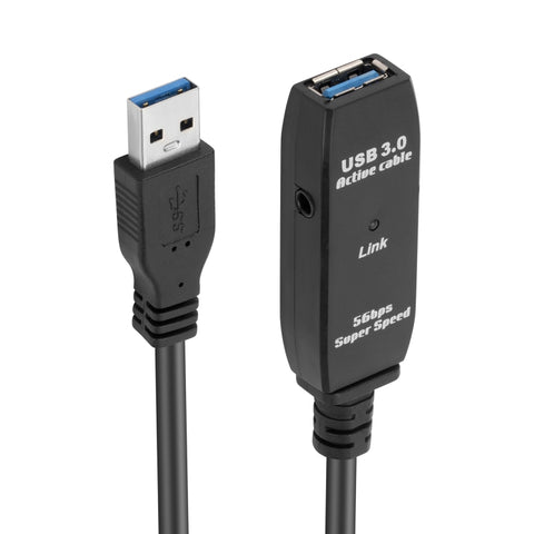 Cavo di prolunga super veloce per sincronizzazione dati USB 3.0 maschio-femmina, lunghezza: 30 m, 30 m