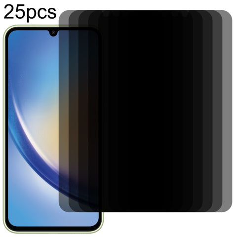 Per Samsung Galaxy A34 5G 25 pezzi Pellicola in vetro temperato privacy per superficie piana, For Samsung Galaxy A34 5G(25pcs)