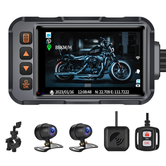 DVR per moto HD impermeabile doppio SE65 1080P, supporto WiFi / GPS / video ciclistico, SE65