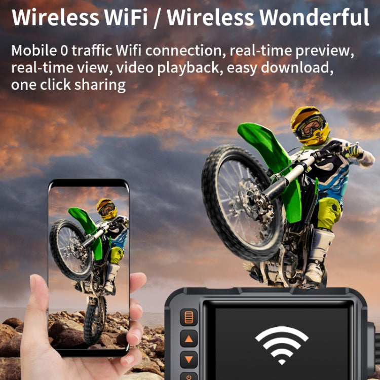 DVR per moto HD impermeabile doppio SE65 1080P, supporto WiFi / GPS / video ciclistico, SE65