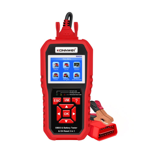 KONNWEI KW 890 Rilevatore di guasti OBD2 per auto 2 in 1 + Reset spia di manutenzione, KW890