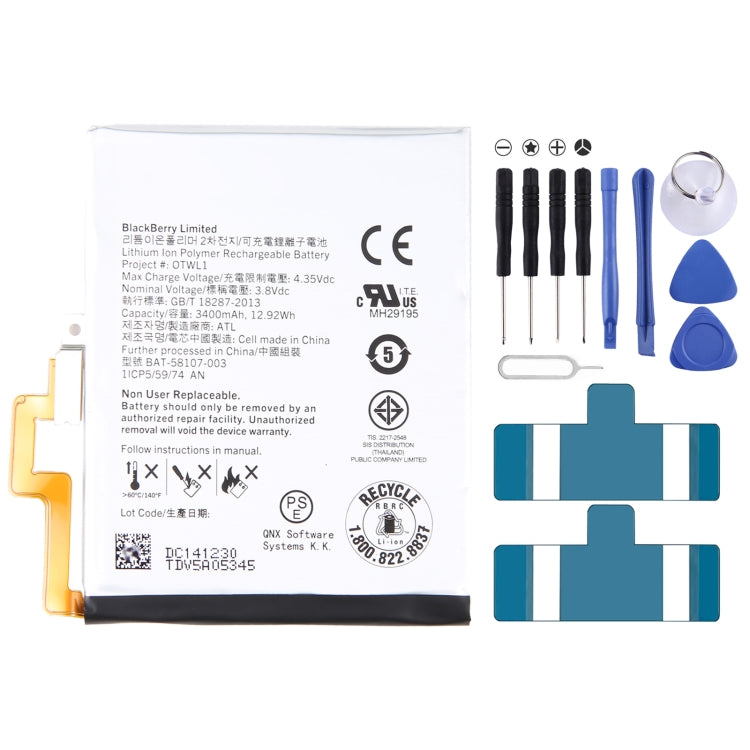 300mAh Battery Replacement, For Alcatel One Touch EE60 4G Y854VB TLiA2, For Blackberry Z20 / Z30, For Blackberry KEY2, For Blackberry Key One / DTEK70  ...