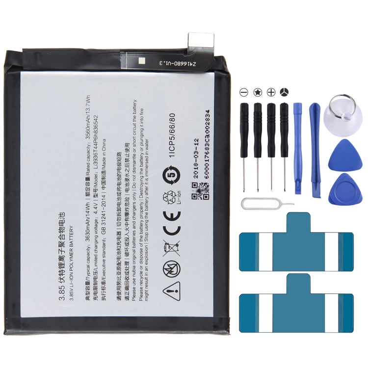For ZTE Nubia RedMagic 6 NX669J 5050mAh Battery Replacement Li3945T44P8h906455, For ZTE Nubia RedMagic 6 NX669J, For ZTE Nubia RedMagic 7 / 6 Pro / 6s P...