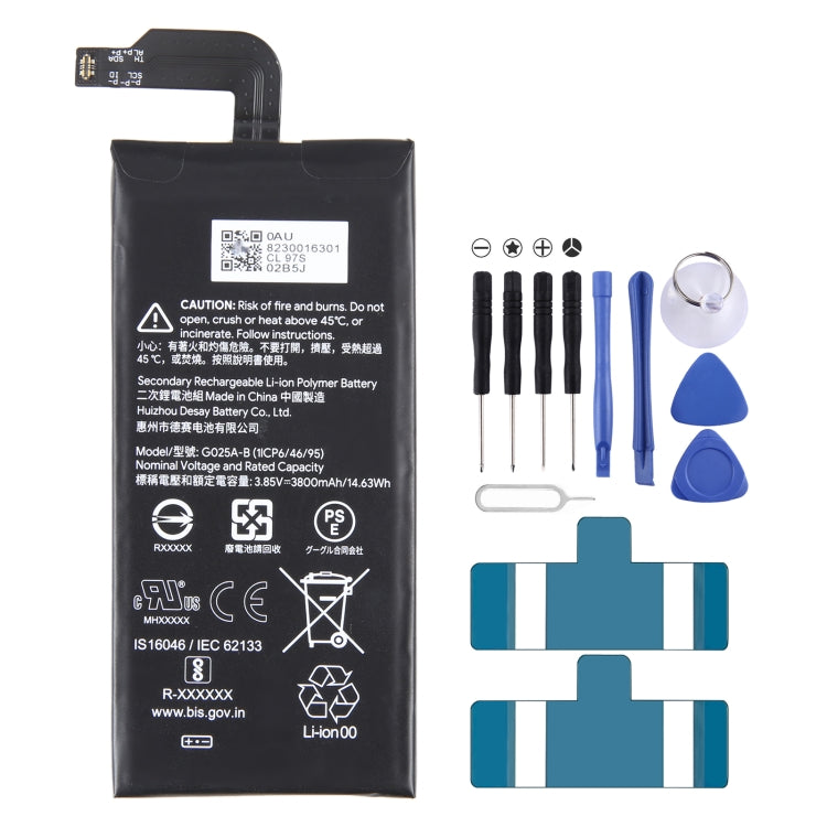 For Google Pixel 4a 4G 3080mAh Battery Replacement G025J-B, For Google Pixel 6a 5G, For Google Pixel 4 XL, For Google Pixel 5 XL, For Google Pixel 4    ...