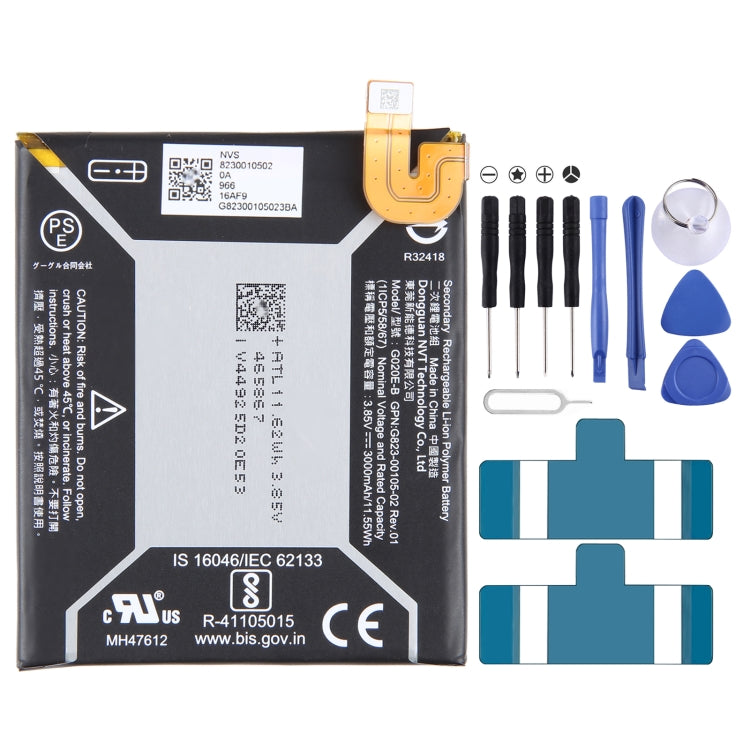 For Google Pixel 4a 4G 3080mAh Battery Replacement G025J-B, For Google Pixel 6a 5G, For Google Pixel 4 XL, For Google Pixel 5 XL, For Google Pixel 4    ...