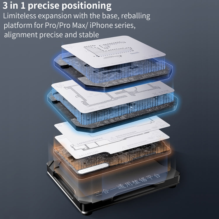 Qianli Mega-idea Multi-functional Middle Frame Positioning BGA Reballing Platform, For Huawei Mate 40 Pro, For Asus ROG Phone 6 Pro / 6, For Xiaomi 12 P...