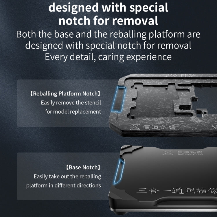 Qianli Mega-idea Multi-functional Middle Frame Positioning BGA Reballing Platform, For Huawei Mate 40 Pro, For Asus ROG Phone 6 Pro / 6, For Xiaomi 12 P...