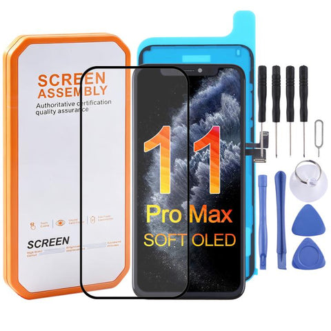 Schermo LCD OLED Morbido Completo per iPhone X, XS, XS Max, 11 Pro,