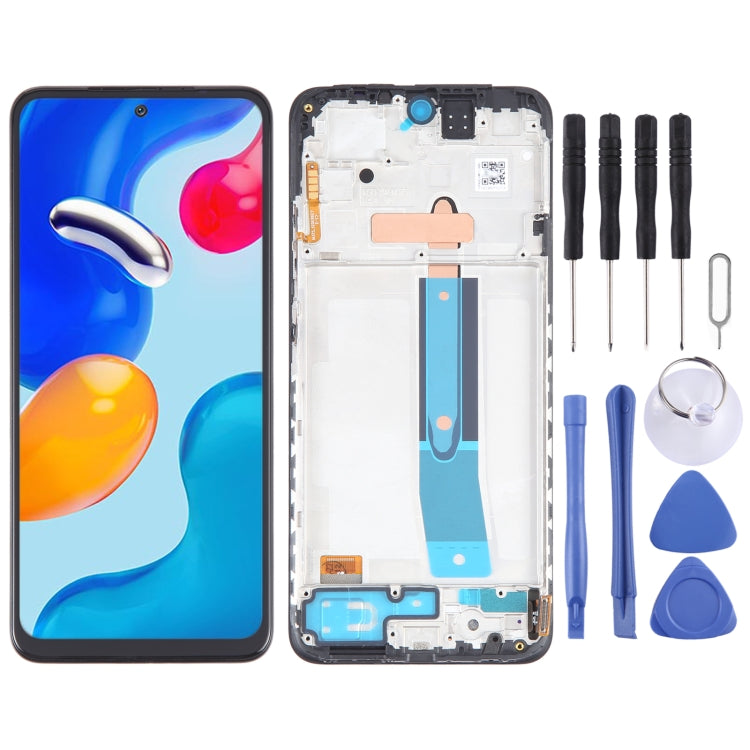 OLED Material LCD Screen For Digitizer Full Assembly with Frame, For Xiaomi Redmi Note 11 4G, For Xiaomi Poco M4 Pro 4G, For Xiaomi Redmi Note 11S 4G   ...