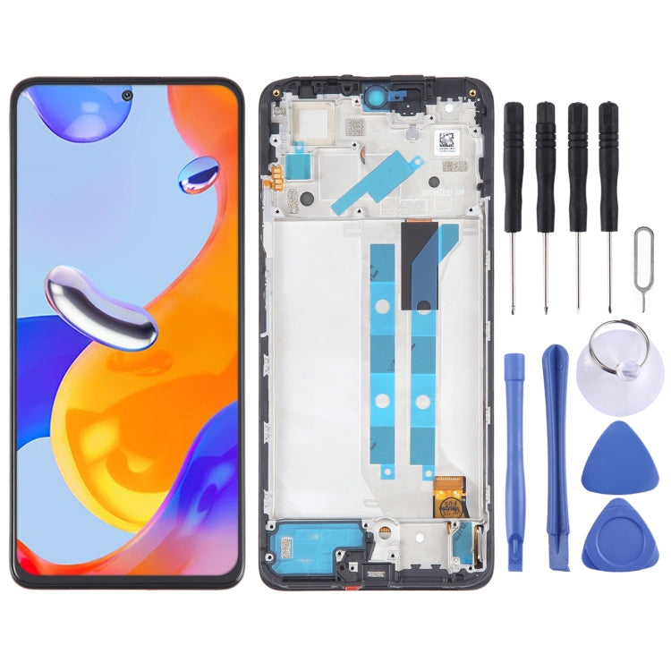 OLED Material LCD Screen For Digitizer Full Assembly with Frame, For Xiaomi Redmi Note 11 4G, For Xiaomi Poco M4 Pro 4G, For Xiaomi Redmi Note 11S 4G   ...
