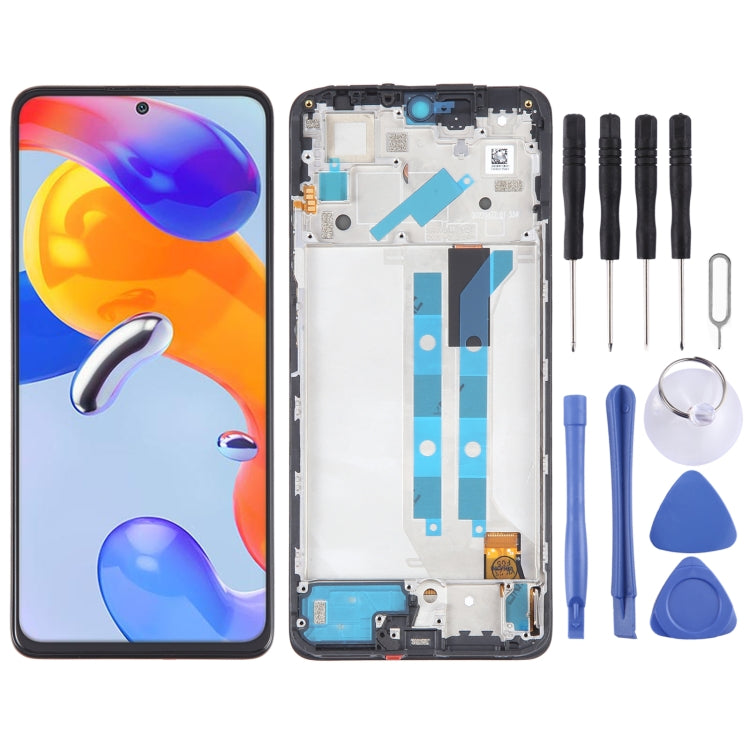 OLED Material LCD Screen For Digitizer Full Assembly with Frame, For Xiaomi Redmi Note 11 4G, For Xiaomi Poco M4 Pro 4G, For Xiaomi Redmi Note 11S 4G   ...