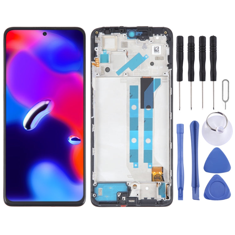OLED Material LCD Screen For Digitizer Full Assembly with Frame, For Xiaomi Redmi Note 11 4G, For Xiaomi Poco M4 Pro 4G, For Xiaomi Redmi Note 11S 4G   ...