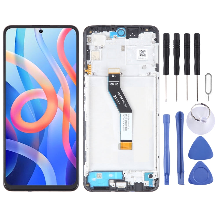 OLED Material LCD Screen For Digitizer Full Assembly with Frame, For Xiaomi Redmi Note 11 4G, For Xiaomi Poco M4 Pro 4G, For Xiaomi Redmi Note 11S 4G   ...