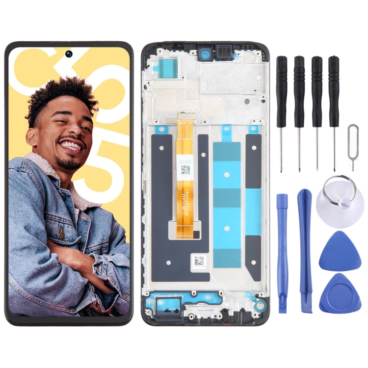 OEM LCD Screen Digitizer Full Assembly with Frame, For Realme C53 India RMX3762, For Realme V30, For Realme C33 2023 RMX3627, For Realme 10T            ...