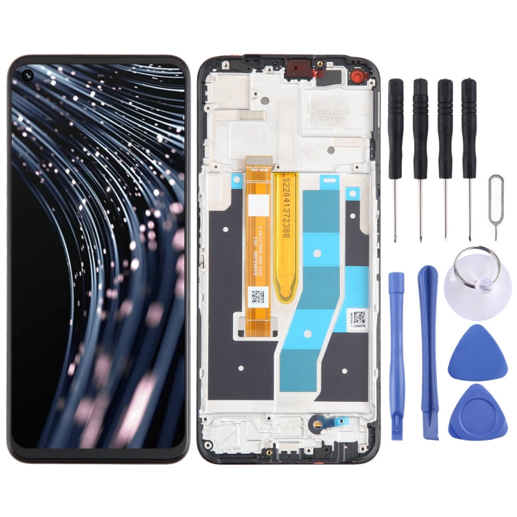 OEM LCD Screen Digitizer Full Assembly with Frame, For Realme C53 India RMX3762, For Realme V30, For Realme C33 2023 RMX3627, For Realme 10T            ...