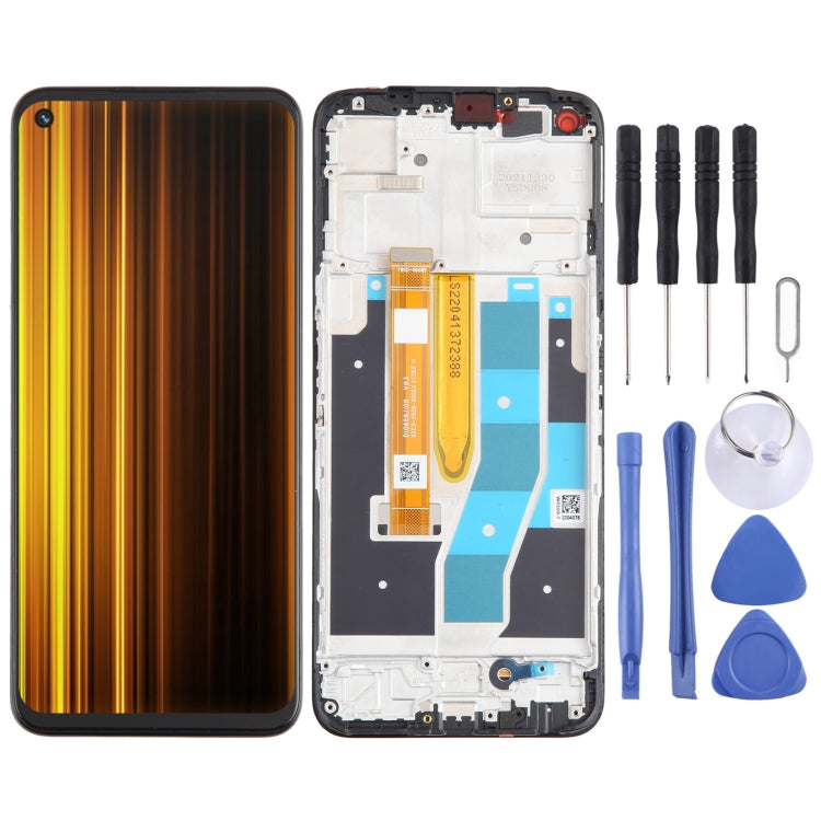 OEM LCD Screen Digitizer Full Assembly with Frame, For Realme C53 India RMX3762, For Realme V30, For Realme C33 2023 RMX3627, For Realme 10T            ...