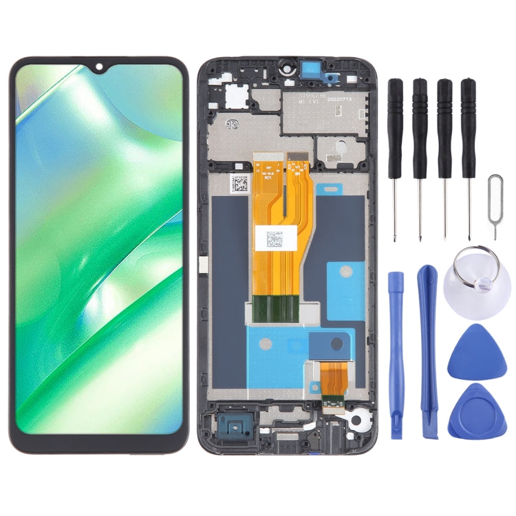 OEM LCD Screen Digitizer Full Assembly with Frame, For Realme C53 India RMX3762, For Realme V30, For Realme C33 2023 RMX3627, For Realme 10T            ...