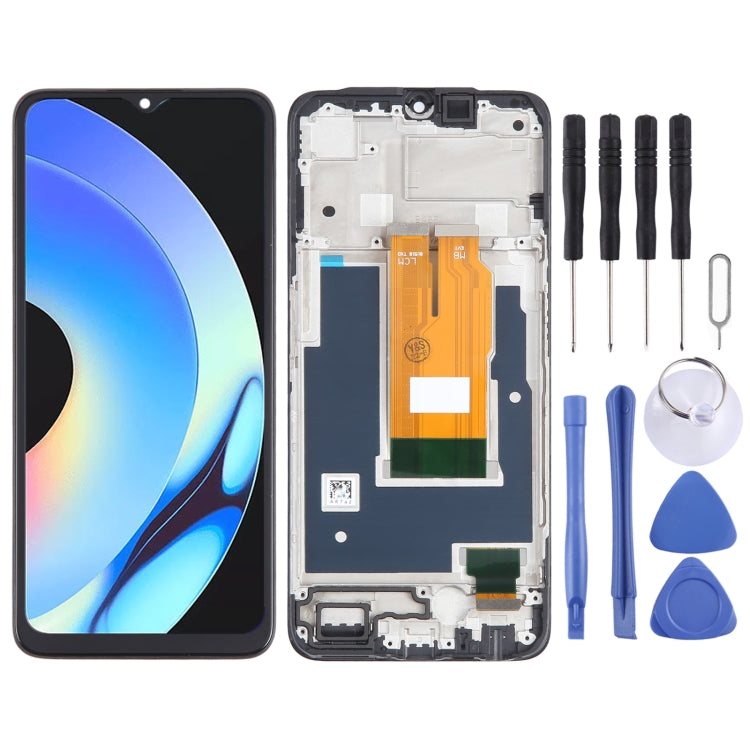 OEM LCD Screen Digitizer Full Assembly with Frame, For Realme C53 India RMX3762, For Realme V30, For Realme C33 2023 RMX3627, For Realme 10T            ...