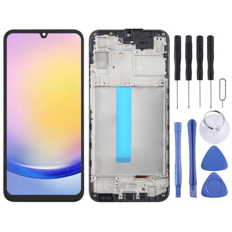 Schermo LCD originale per assemblaggio completo di digitalizzatore con cornice, For Samsung Galaxy A25 SM-A256B, For Samsung Galaxy A15 5G SM-A156B, For Samsung Galaxy A35 SM-A356B, For Samsung Galaxy A05 SM-A055F, For Samsung Galaxy A05s SM-A057F�����...