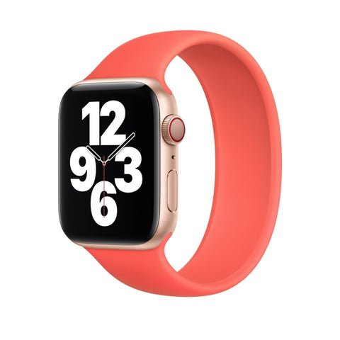 Per Apple Watch Series 8&7 41mm / SE 2&6&SE&5&4 40mm / 3&2&1 38mm Cinturino in silicone elastico tinta unita, misura: L 156mm, Size:L 156mm