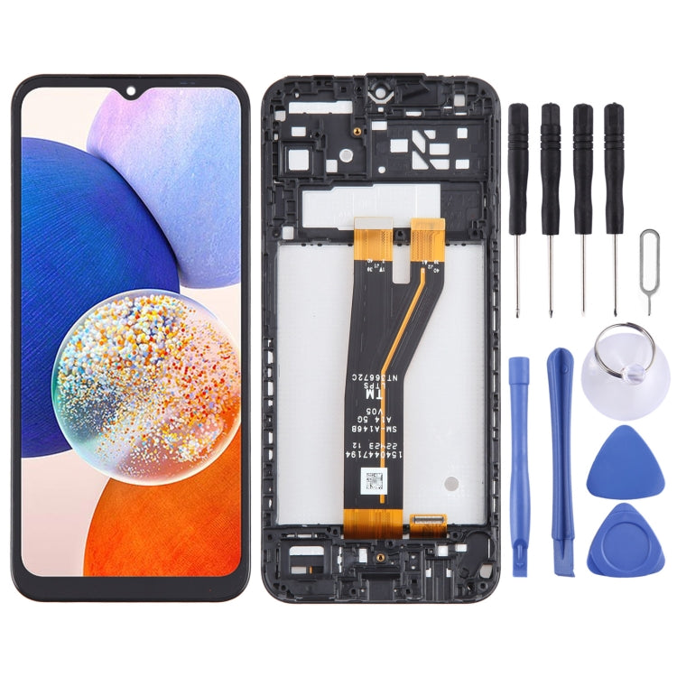 Original LCD Screen Digitizer Full Assembly with Frame, For Samsung Galaxy A23 4G SM-A235F, For Samsung Galaxy A23 5G SM-A236B                          ...