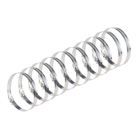 10 fascette stringitubo in acciaio inossidabile, clip per tubo del carburante, dimensioni: 91-114 mm, 10 PCS Size: 91-114mm - Novalix Store