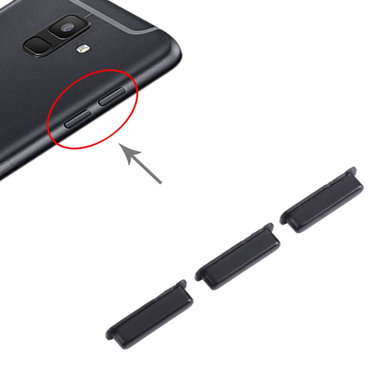 Pulsante di accensione da 10 pezzi + pulsante di controllo del volume, For Samsung Galaxy A6+ 2018 SM-A605, For Samsung Galaxy A6 2018 SM-A600          ...