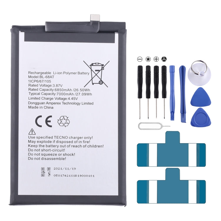 Battery Replacement, For Tecno Camon 17 Pro / Camon 18P, For Tecno Pova 2 LE7, For Tecno Camon 17 CG6 CG7, For Tecno Spark 7 / Spark 7T                 ...